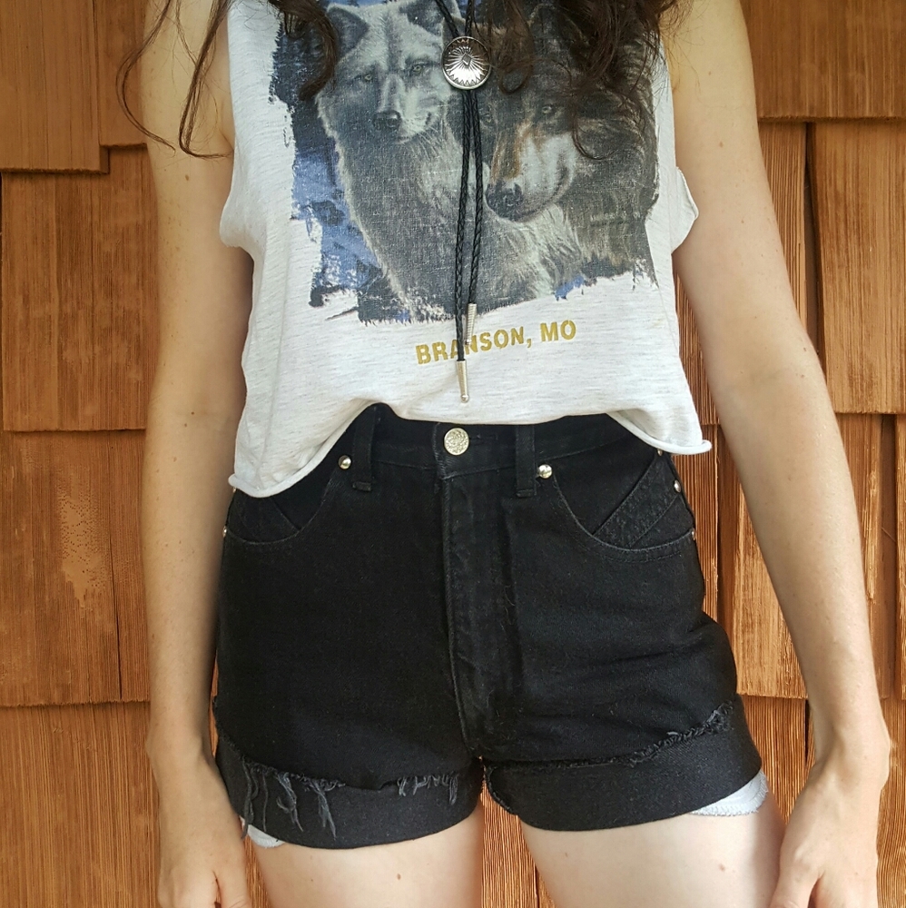 Vintage western denim shorts